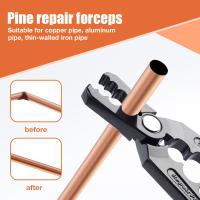 Alicates de reparación de tuberías de cobre 6 en 1: herramienta de refrigeración y HVAC de metal duradero con 6 orificios ajustables para tubos de 1/4", 3/8", 1/2", 5/8", 3/4", 7/8", elementos esenciales para la reparación de tuberías |   Alicates de agar - details 5
