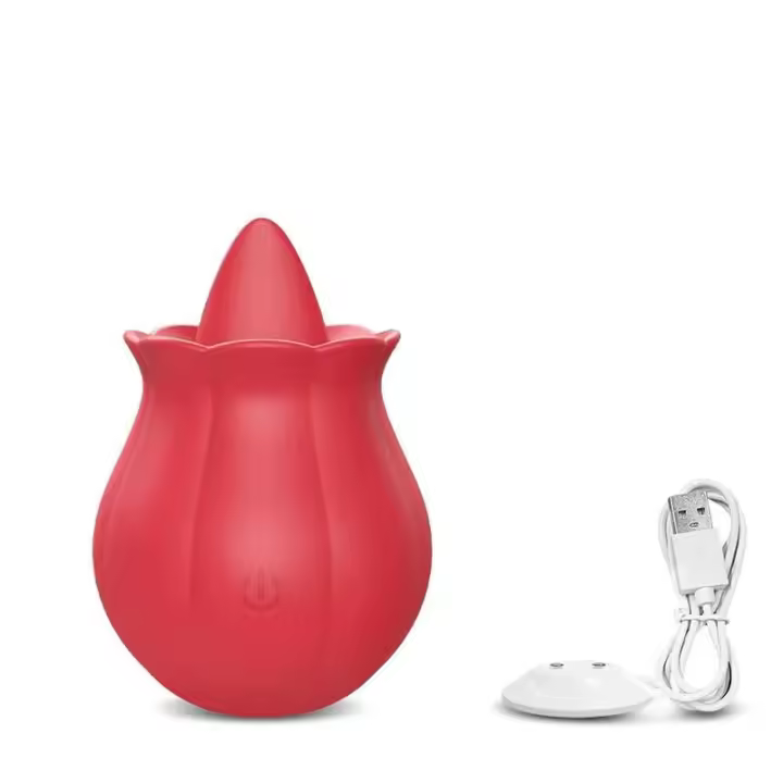 Potente vibrador para lamer la lengua, estimulador de clítoris para mujeres, masajeador femenino, pezones orales, clítoris, rosa vibratoria, Juguetes sexuales para adultos - 1