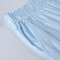 BUNO-Pantalones de encaje a rayas para mujer, Pantalones rectos de pierna ancha con cintura elástica y cordón, ropa de calle holgada para primavera y verano, pantalones de chándal informales - details 29