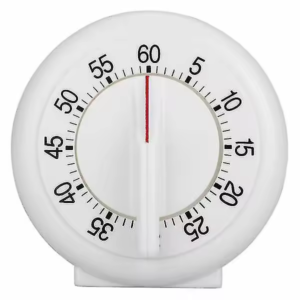 Temporizador de forma redonda, alarma de contador mecánico de cocina, 60 minutos - 1