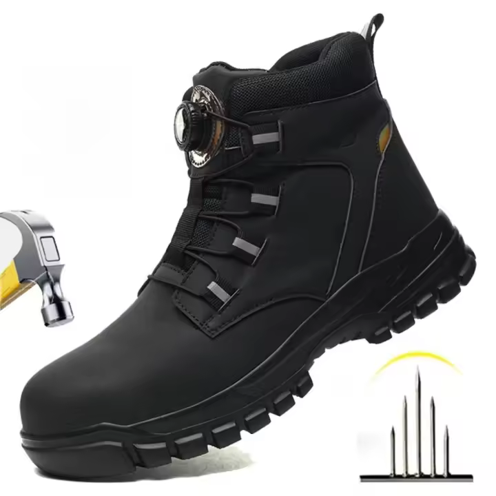 Botas de trabajo indestructibles con puntera de acero para hombre, impermeables y seguras - 1