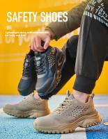 Zapatos de Seguridad Inflexibles Punta de Acero, Botas de Trabajo Anti-Golpes y Anti-Pinchazos, Zapatos Protectores Bajos con Aislamiento para Soldador de 6KV Zapatillas de Moda para Hombres - details 3