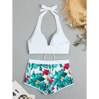 Traje de baño de mujer estampado con correa de surf - details 2