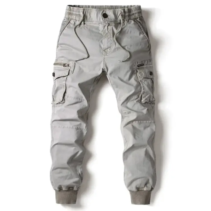 Pantalones De Cargo Para Hombre Casual Algodón Talla Medio Estilo Militar Táctico Longitud Completa Con Bolsillos Pantalones Diarios - 1