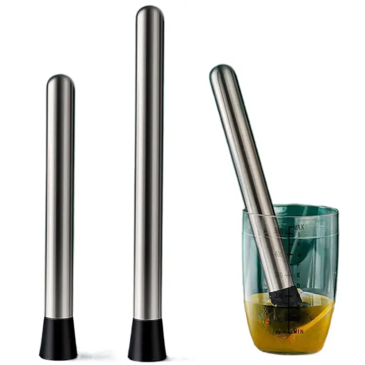 Herramienta de barra triturada para cóctel de hielo de acero inoxidable, palo para jugo, martillo de hielo, paleta de cóctel, masa para triturar - 1