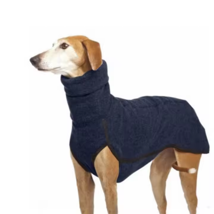 Ropa de cuello alto elástica para mascotas, abrigo cálido de terciopelo mecedora para perros, chaleco de lana suave con costuras de Color sólido para cachorros, Invierno - 1