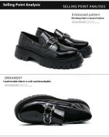 Zapatos casuales de cuero de vestir de diseñador para hombre, fáciles de usar, talla grande, nueva punta redonda alta - details 4