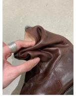 Nuevas botas finas de suela gruesa con cremallera de contracción lavadas botas cortas - details 4