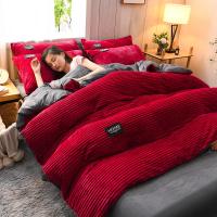 Funda de Edredón de Terciopelo Sólido Espeso para Invierno Conjunto de Ropa de Cama Doble Cubierta de Edredón Twin Queen King Comforter 220*240 - details 10