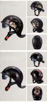 Casco De media cara para motocicleta, protector De cabeza Retro Para motocross, Unisex, Dot - details 13