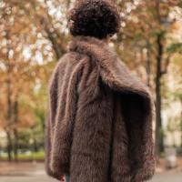 Abrigos de piel sintética esponjosos con solapa marrón Vintage para mujer, chaquetas gruesas y cálidas de manga larga, prendas de vestir informales de calle para invierno 2024 - details 30