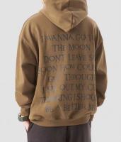 Sudadera con capucha cálida para hombre con estampado de letras y hombros esenciales holgada de diseñador de moda de lana de zorro plateado de diciembre - details 5