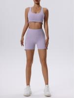 Conjunto Deportivo de Yoga sin Costuras para Mujer, Sujetador Deportivo y Leggings Cortos para gimnasio, 2 Piezas - details 14
