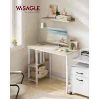 Mesa de Trabajo, 100 x 50 x 76 cm, Estilo Moderno, para Estudio Dormitorio Salón Oficina, Beige Natural y Blanco Perla LWD046L01 - details 1