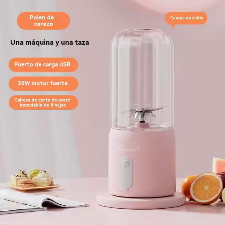 Exprimidor de jugo portátil para el hogar, pequeño mini exprimidor multifunción eléctrico, exprimidor inalámbrico de frutas - 1