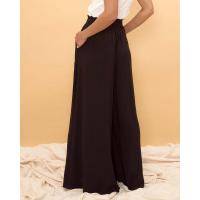 Pantalones bohemios de pierna ancha para mujer, cintura alta, sueltos, manga ancha, estilo veraniego - details 13