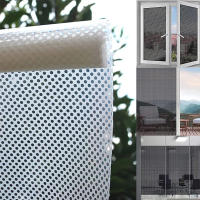 Pegatina de malla autoadhesiva para ventana de vidrio, película de aislamiento térmico para privacidad de habitación, parasol para ventana de oficina y coche, Anti-UV - details 3