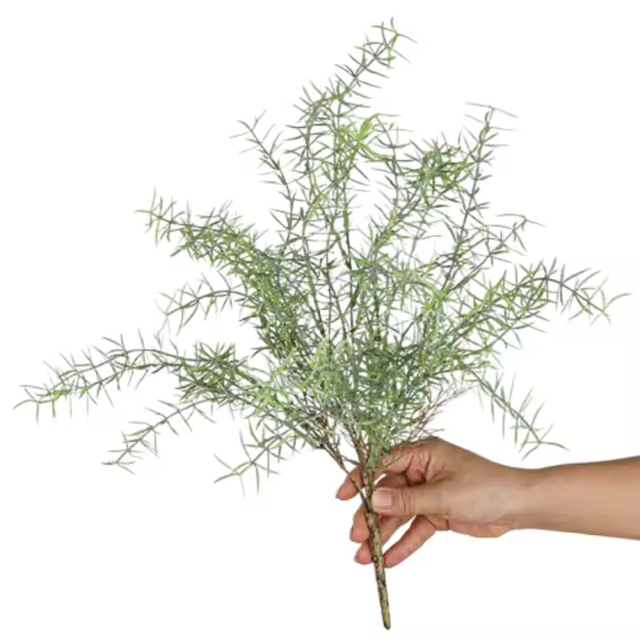 Ramas de espárragos artificiales de tacto Real, plantas de helechos artificiales elegantes y realistas, plantas falsas hechas a mano, decoración de jardín al aire libre - 1