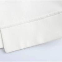 OUWU-Nueva llegada de pantalones largos blancos Wo, chaqueta corta sin mangas con solapa, Tops, pantalones de pierna ancha, conjuntos de 2 piezas, tres elegantes - details 2