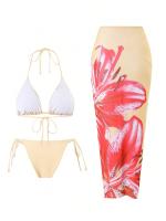 Nuevo estilo sexy traje de baño de tres piezas Charm Lily edición impresa personalizada - details 22