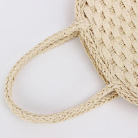 Bolso de playa sencillo, bolso tejido de cuerda de papel hecho a mano, versátil para viajes y vacaciones - details 4