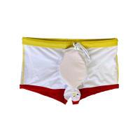 Jessborn bañador de ángulo plano para hombre, traje de baño con rayas de arcoíris degradado, sexy, a la moda, para surfear en la playa - details 9