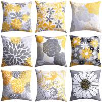 Funda de almohada nórdica con estampado de flores, cubierta de cojín de doble cara para sofá, sala de estar, oficina, 45cm, decoración del hogar - details 0