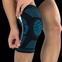 Soporte de compresión para rodilla, Protector de rótula, almohadilla de silicona para piernas, deporte, ciclismo, correr, baloncesto y fútbol, 1 par - details 5