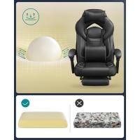 Silla de Oficina con reposapiés telescópico - Reposacabezas Ajustable - Soporte Lumbar - Carga máxima 150 kg - Negro - details 8