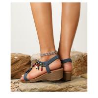 Sandalias de tacón de cuña de verano para mujer - details 5
