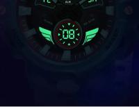 Reloj Deportivo para Hombres SMAEL con Movimiento de Cuarzo y Digital Resistente al Agua Correa de Silicona Luz LED Multifunción Chrono Fecha - details 5