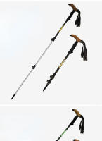 Bastón plegable para exteriores, bastones de Trekking portátiles para acampar, Alpenstock telescópico ajustable para senderismo y montañismo - details 7