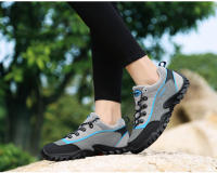 Zapatos de senderismo de marca para mujer, zapatillas deportivas de montaña antideslizantes impermeables para exteriores, cómodas zapatillas de senderismo y escalada - details 11