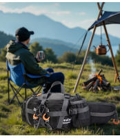 Riñonera de pesca multifuncional, equipo de pesca de viaje, portátil, para pesca al aire libre, senderismo, ciclismo, escalada, bolsa de almacenamiento grande - details 0