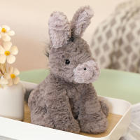 Muñeco de Peluche de Burro gris para bebé, muñeco de felpa suave de 23/40/60CM, regalo de decoración de habitación de cumpleaños infantil - details 2
