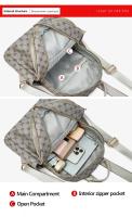 FOXER Mochila de viaje retro para mujer con firma de moda - details 23