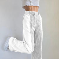 Pantalones de corte casual con plumas rectas de color liso para mujer, e, otoño e invierno, nuevo - details 6