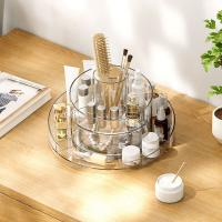 Caja de almacenamiento de cosméticos de plástico, estante transparente creativo para el cuidado de la piel, tubo de almacenamiento de brochas de maquillaje multifunción de gran capacidad - details 5