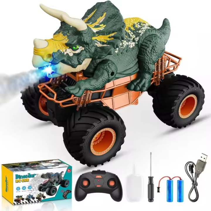 Camión Monstruo de Dinosaurios Telecontrolado Juguete de Vehículo para Niños de 3-12 Años - 1