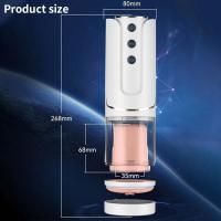 Embalaje privado Sexy automático usable masturbación copa telescópica giratoria masturbador masculino mamada vagina vibrador adultos juguetes sexuales para hombre - details 16