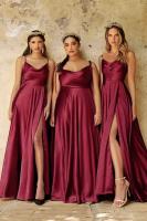 Vestido de Graduación Largo para Mujer Traje Elegante de Denim con Escote Alto, Espalda Descubierta, Cremallera en la Espalda, Ocasiones Formales, 2025 - details 49