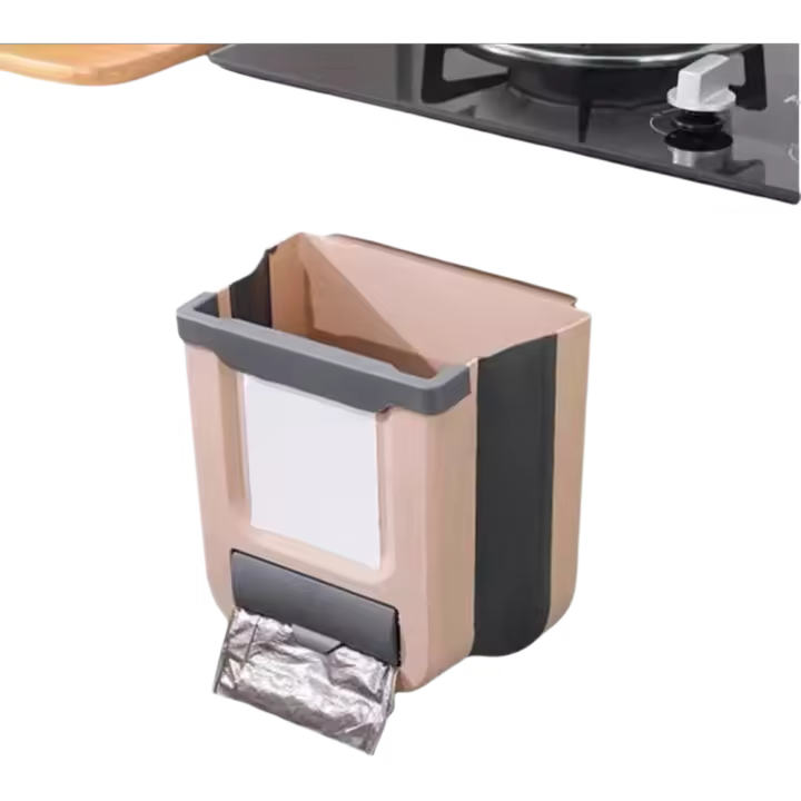 Bandeja De Basura Plegable Reciclable De 7/10L PP Para Cocina Colgante Y Montada En La Pared Recipiente Para Residuos De Armario - 1