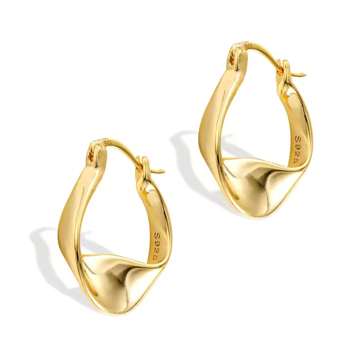 Pendientes Mujer Oro 14K Chapado Plata 925 Mujer Hipoalergénicos Dorados Joyas Joyeria Fiesta - 1