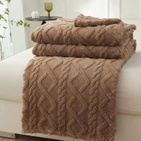 Tuff-manta de franela a rayas de terciopelo para adultos, funda de cama suave, colcha mullida de punto cálido, sofá y dormitorio, Invierno - details 15