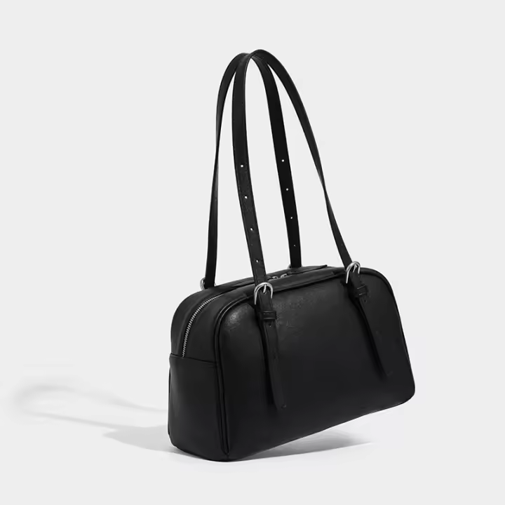 Bolso de bolos retro de gran capacidad para mujer, ambiente premium, casual, versátil, bolso de hombro portátil para viajeras. - 1