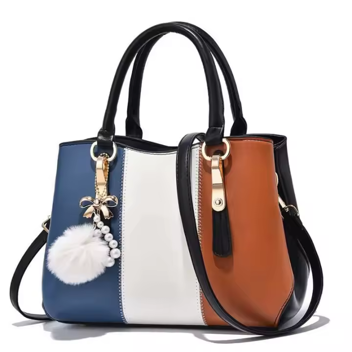 Mochila de Lujo Leten Gran Capacidad, Contraste de Color, Bolso Cruzado para Mujer Viajes y Bolsos - 1
