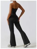 Monos de Yoga informales para mujer, chándal de una pieza, ropa deportiva, conjunto de gimnasio, pantalones acampanados - details 14