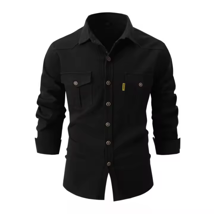 Camisa de hombre de otoño de manga larga con estampado de cuadros 3D cómodo y casual. - 1