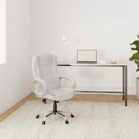 Silla sillón de Oficina Estudio Alta Gama tapizado en Piel sintética, Color Beige taupé. - details 7