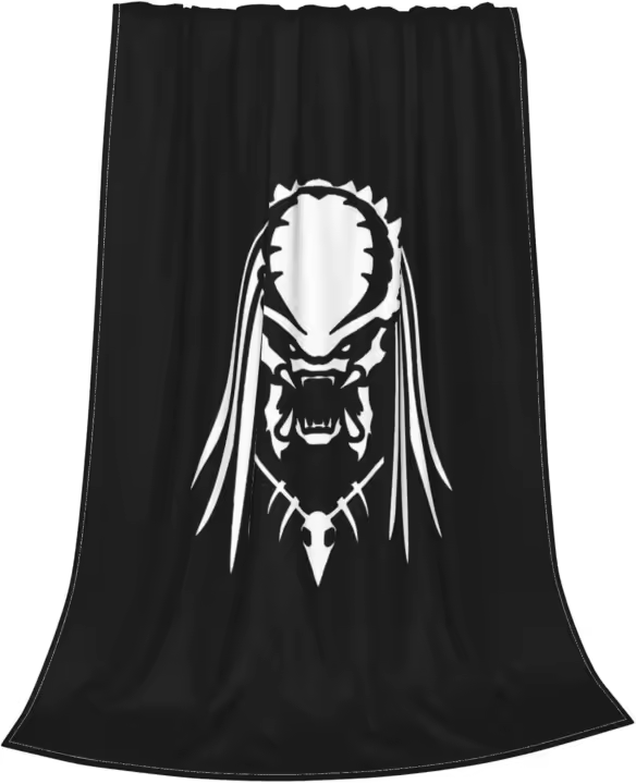 Alien_vs_predator-Manta de silueta para dormitorio, manta de franela resistente al Pilling, aire acondicionado - 1